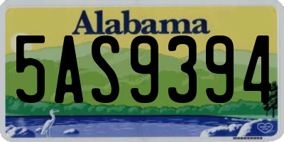 AL license plate 5AS9394