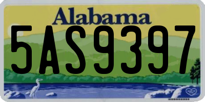 AL license plate 5AS9397