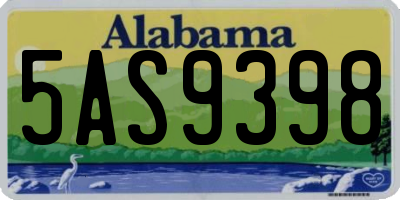 AL license plate 5AS9398
