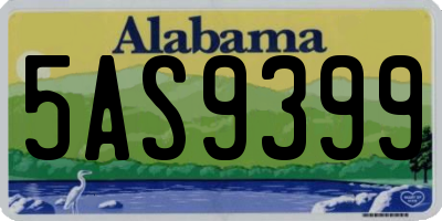 AL license plate 5AS9399