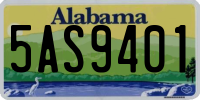 AL license plate 5AS9401