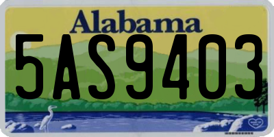 AL license plate 5AS9403