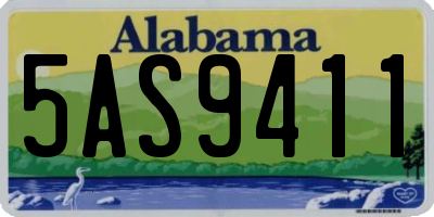 AL license plate 5AS9411
