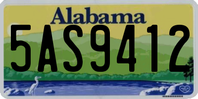 AL license plate 5AS9412