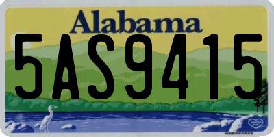 AL license plate 5AS9415