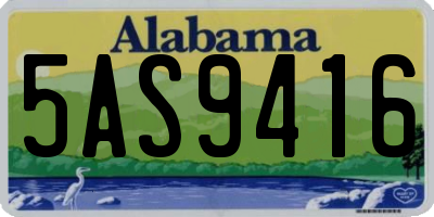 AL license plate 5AS9416