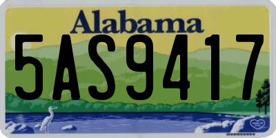 AL license plate 5AS9417