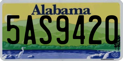 AL license plate 5AS9420