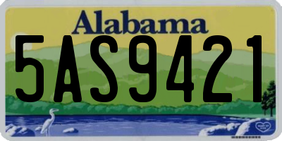 AL license plate 5AS9421