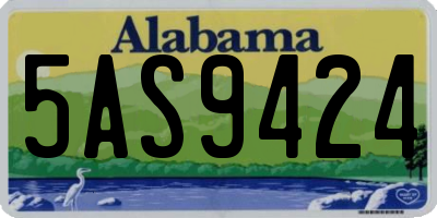 AL license plate 5AS9424