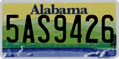 AL license plate 5AS9426