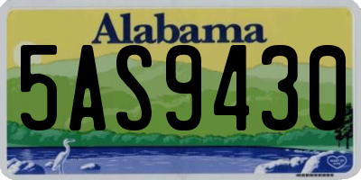 AL license plate 5AS9430