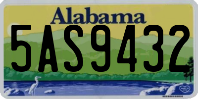 AL license plate 5AS9432