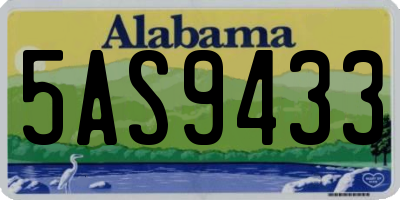 AL license plate 5AS9433