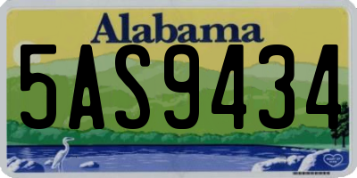 AL license plate 5AS9434