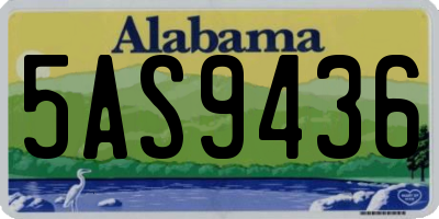AL license plate 5AS9436