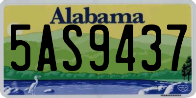 AL license plate 5AS9437