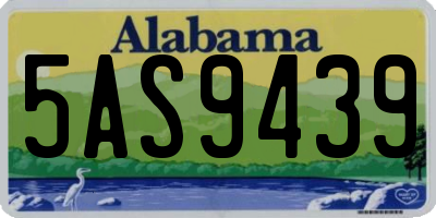 AL license plate 5AS9439
