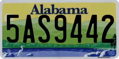AL license plate 5AS9442