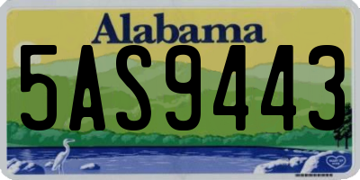 AL license plate 5AS9443