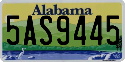 AL license plate 5AS9445
