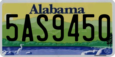 AL license plate 5AS9450