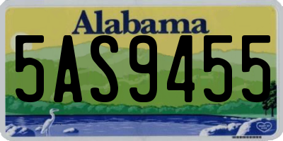 AL license plate 5AS9455