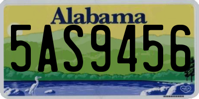 AL license plate 5AS9456