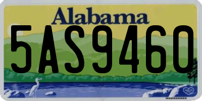 AL license plate 5AS9460