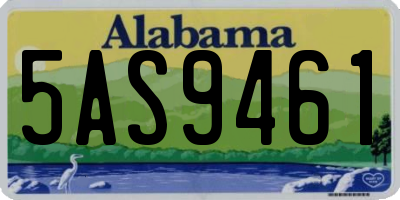AL license plate 5AS9461
