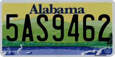 AL license plate 5AS9462