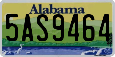AL license plate 5AS9464