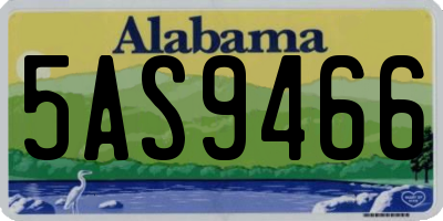 AL license plate 5AS9466