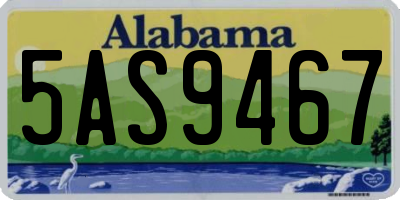 AL license plate 5AS9467