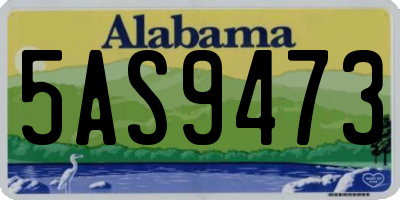 AL license plate 5AS9473