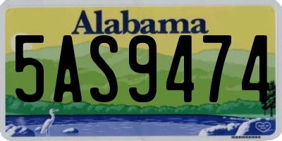 AL license plate 5AS9474