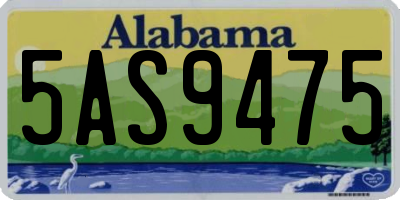 AL license plate 5AS9475
