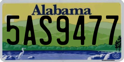 AL license plate 5AS9477