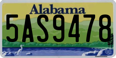 AL license plate 5AS9478