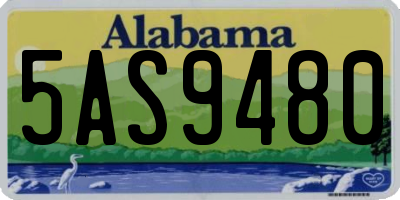 AL license plate 5AS9480