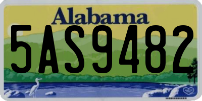 AL license plate 5AS9482