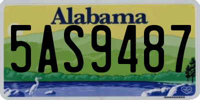 AL license plate 5AS9487