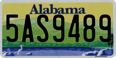 AL license plate 5AS9489