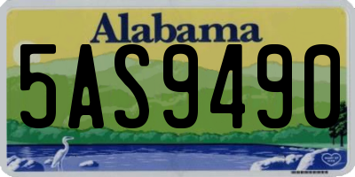 AL license plate 5AS9490