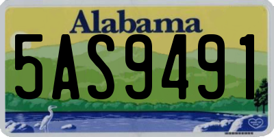 AL license plate 5AS9491