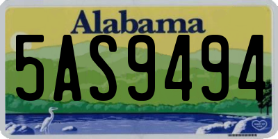 AL license plate 5AS9494