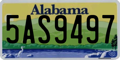 AL license plate 5AS9497