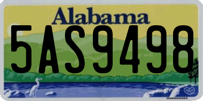 AL license plate 5AS9498