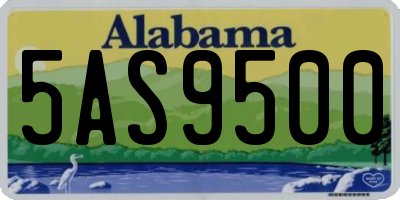 AL license plate 5AS9500