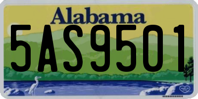 AL license plate 5AS9501
